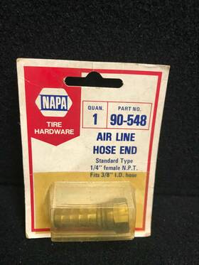 Napa 90-548 3057 3/8 Inch Air Line Hose End Compressor Tool Quick Connect