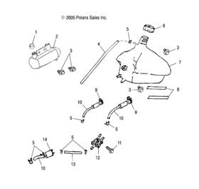 0451768 Polaris Fuel Line Genuine Oem Part Qty 1