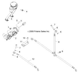 0454439 Polaris Brake Hose Rear Lower Genuine Oem Part Qty 1