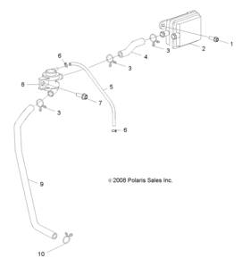 0454543 Polaris Fuel Hose Formed Genuine Oem Part Qty 1