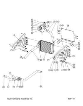 1241015 Polaris Radiator Wp Emp Genuine Oem Part Qty 1