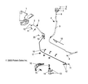 1910772 Polaris Brake Reservoir Hose Rear Genuine Oem Part Qty 1