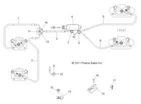 1911610 Polaris Brake Line Left Front Genuine Oem Part Qty 1