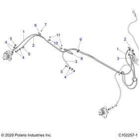 1912196 Polaris Brake Line 315 Genuine Oem Part Qty 1