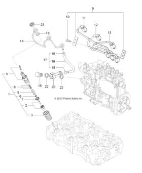 3070302 Polaris Fuel Return Pipe Genuine Oem Part Qty 1