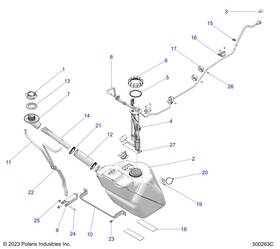 5414578 Polaris Fuel Fill Overflow Hose Genuine Oem Part Qty 1