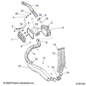 5416171 Polaris Hose-airbox To Plenum Part Ranger 1000 Xp