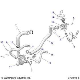 5416307 Polaris Hose-oil Cooler In Rzr General 1000 Xp Turbo