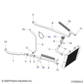 5417383 Polaris Hose-radiator Upper Touring From 6/1/2020 Genuine Oem Part 5417383 Polaris Hose-radiator Upper Touring From 6/1/2020 Genuine Oem Part