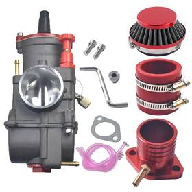 Qaskehkt Zq-bd11796 Performance Pwk34 Carburetor Intake Manifold Kit For Pator 420cc 301cc Red