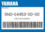 Yamaha Genuine Joint, Air Cleaner 1 5ND-E4453-00-00. Fixed Price $51.13.