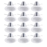 12-PACK 6 Inch Recessed Can Light Trim, White Air Tight Ic Rated Baffle. Fixed Price $82.99.