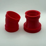 1983-1984 Honda ATC250R Intake Hoses 17252-964-000, 17253-964-000 New, Red. Fixed Price $72.00.
