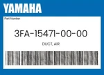 Yamaha Genuine Duct, Air 3FA-15471-00-00. Fixed Price $54.79.