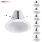 6-PACK 6" Recessed Can Light Trim, Anti-glare Air Tight Baffle. Fixed Price $49.99.