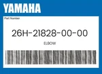 Yamaha Genuine Elbow 26H-21828-00-00. Fixed Price $27.58.
