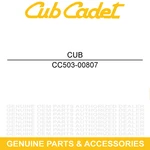 Cub Cadet 503-00807 Pipe Inlet Joint Clutch Challenger CX750 CX700 CX500 Crew. Fixed Price $105.41.