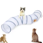 Tube Toys, Tunnels For Indoor Cats, White Collapsible S-shaped. Fixed Price $10.47.