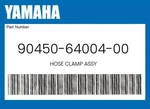 Yamaha Genuine Hose Clamp Assy 90450-64004-00. Fixed Price $14.53.