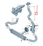 New Audi Q5 Intercooler Pressure Hose 8R0145993C Original. Fixed Price $157.69.