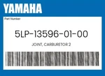 Yamaha Genuine Joint, Carburetor 2 5LP-13596-01-00. Fixed Price $76.75.