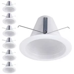 6 Inch Recessed Can Light Trim, White Air Tight Ic Rated Baffle Pack Of. Fixed Price $43.99.