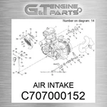 C707000152 Air Intake Fits John Deere (surplus Open Box). Fixed Price $55.69.